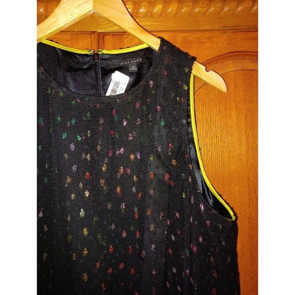 Alex Marie Cassidy Dot Chiffon Assymetric Dress - Picture 7 of 14